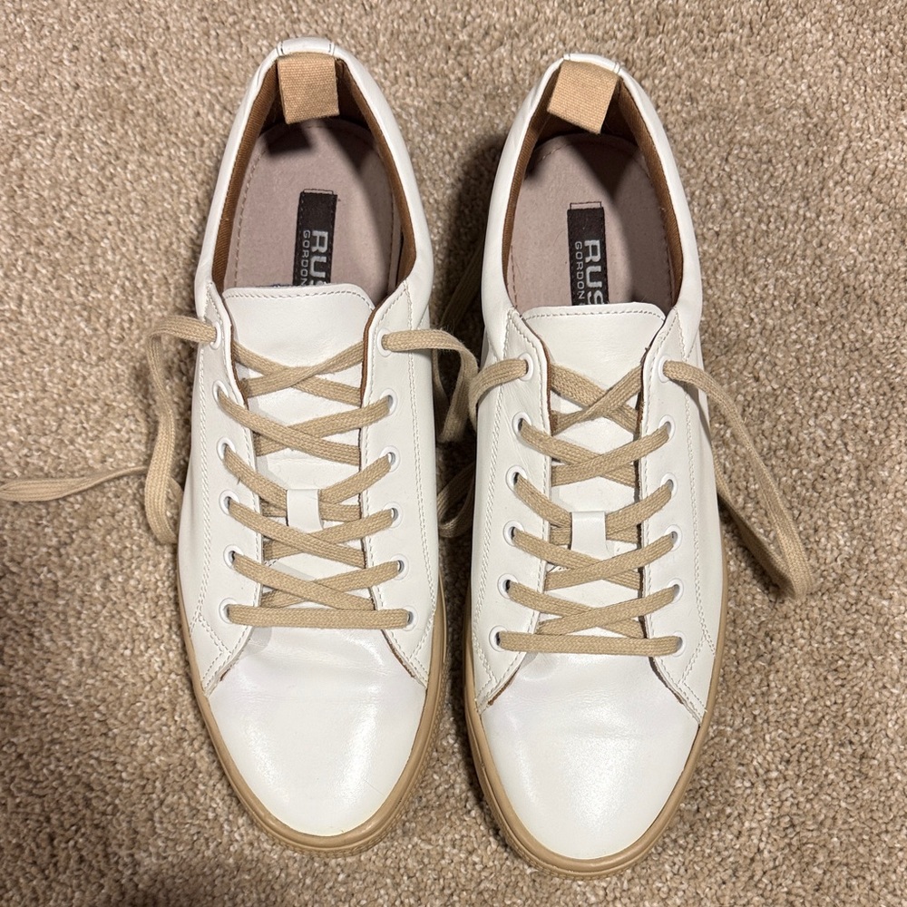 Gordon Rush Men's Sneakers in White and Tan